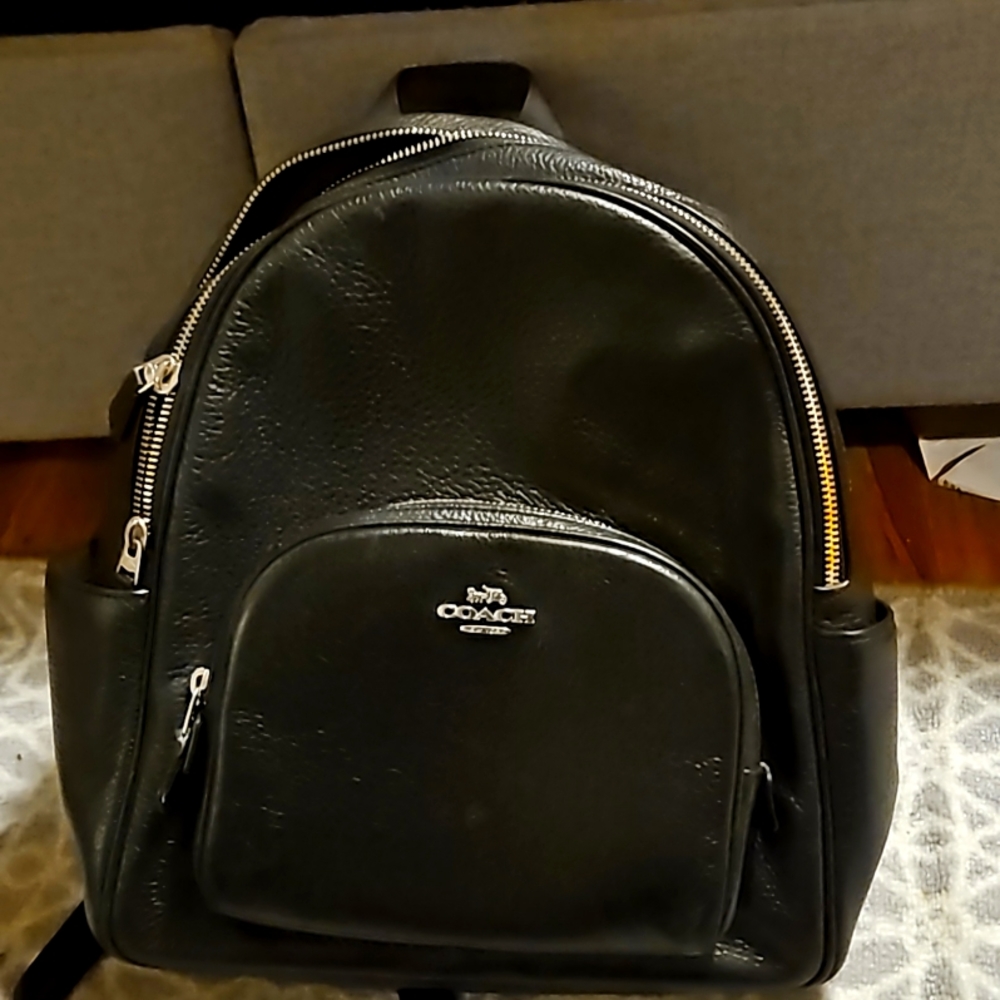 Coach leather backpack
